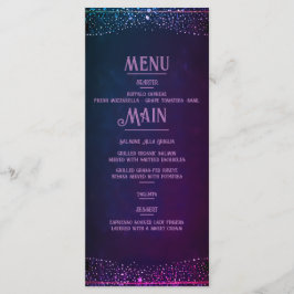 Elegant Mauve och Guld bröllopsinbjudningar Meny