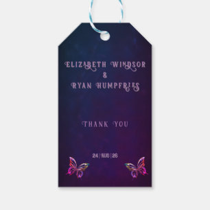 Elegant Mauve och Guld bröllopsinbjudningar Presentetikett