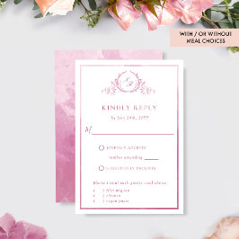Elegant Mauve Rosa Monogram med OSA av vattenfärg