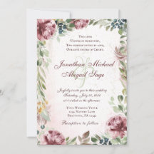 Elegant Mauve Rosa Peony Blommigt Christian Bröllo