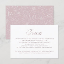 Elegant Mauve  skriptinformation om Bröllop Infoga Inbjudningar