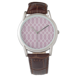 Elegant Mauve Wave Mönster Armbandsur