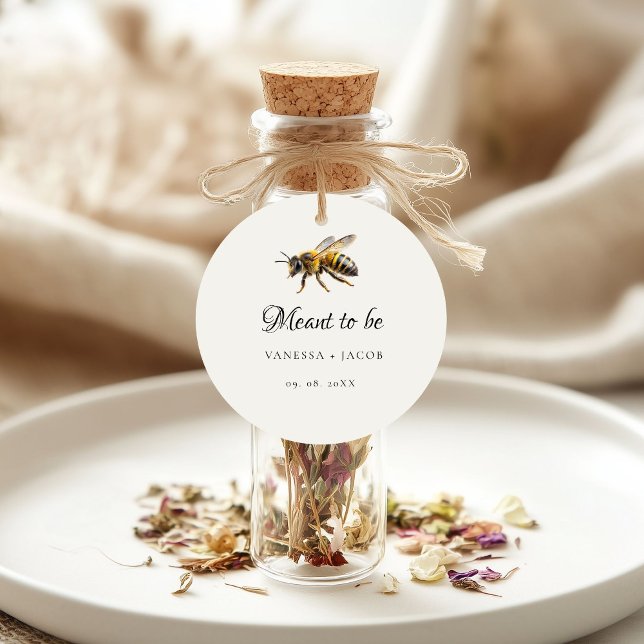 Elegant Meant to Bee Wedding Favor Gåvor Etiketter (Skapare uppladdad)