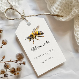 Elegant Meant to Bee Wedding Favor Presentetikett