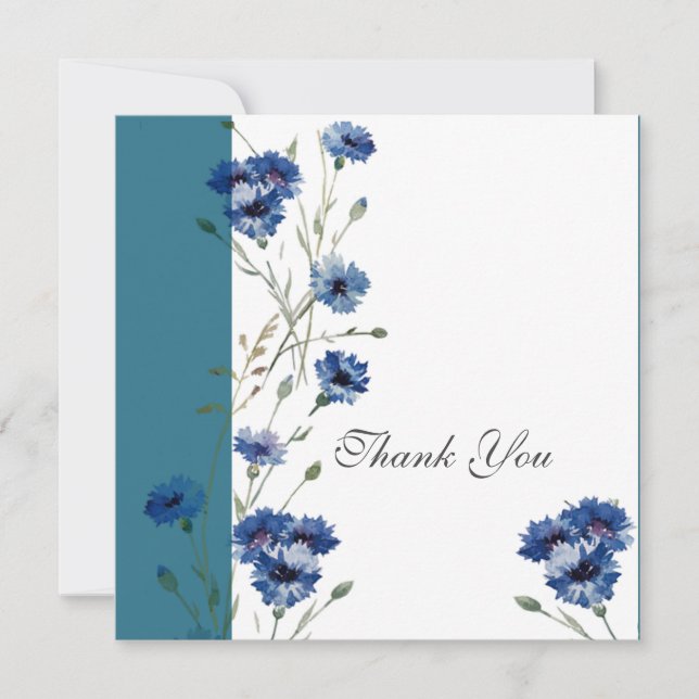 Elegant med blåa blommor (Framsida)