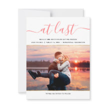 Elegant med Coral Photo Modern Spara datum