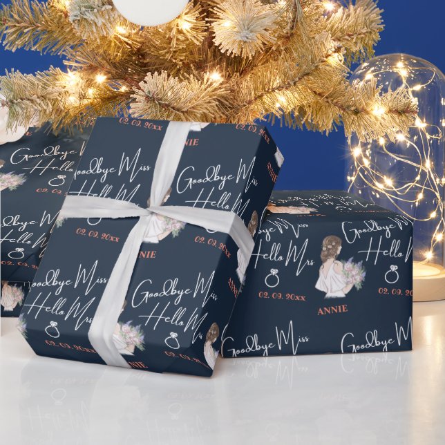 Elegant med en Bouquet Blue-Möhippa Presentpapper (Helgdagar)