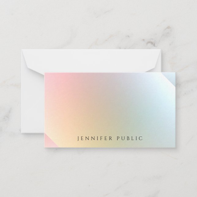 Elegant med färgad mall Modern minimalistisk (Framsida)