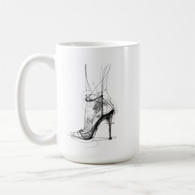 Elegant med hög höjd - Feminin Stil Kaffemugg (Vänster)