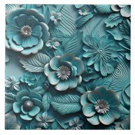 Elegant med inbyggd 3D-Blommigt Relief Kakelplatta