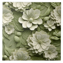 Elegant med inbyggd 3D-Blommigt Relief Kakelplatta