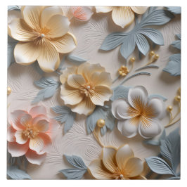 Elegant med inbyggd 3D-Blommigt Relief Kakelplatta