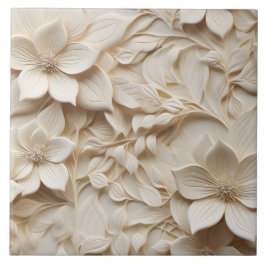 Elegant med inbyggd 3D-Blommigt Relief Kakelplatta