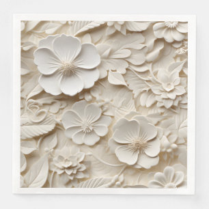 Elegant med inbyggd 3D-Blommigt Relief Pappersservett