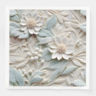 Elegant med inbyggd 3D-Blommigt Relief Pappersservett