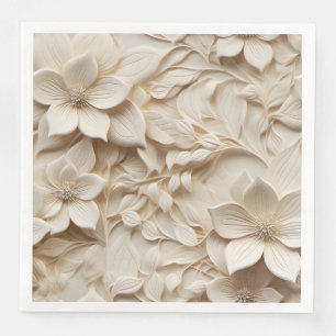 Elegant med inbyggd 3D-Blommigt Relief Pappersservett