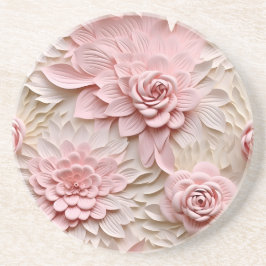 Elegant med inbyggd 3D-Blommigt Relief Underlägg