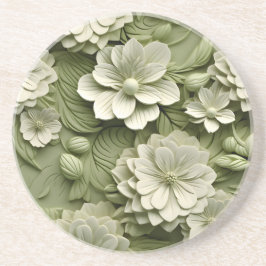 Elegant med inbyggd 3D-Blommigt Relief Underlägg