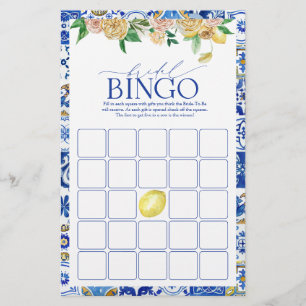 Elegant med medelhavslemon Shower Bingo-spel