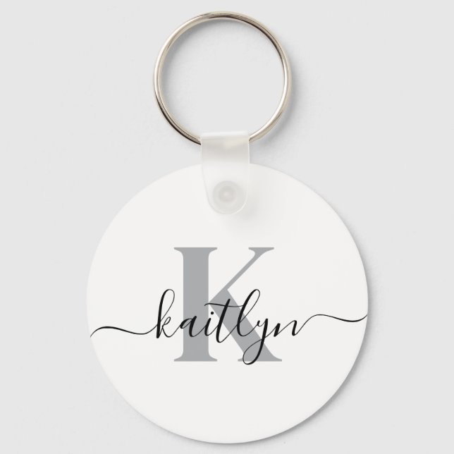 Elegant med monogram nyckelring (Framsida)