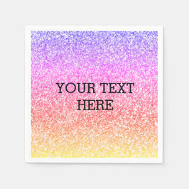 Elegant med mousserande regnbåge, färglös söt glit pappersservett