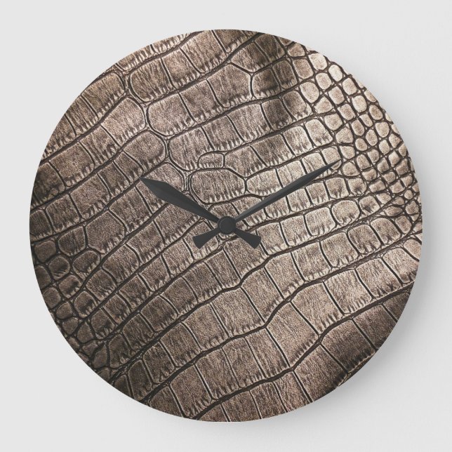 Elegant med närbeklädnad: Texturerat Mönster Stor Klocka (Framsida)