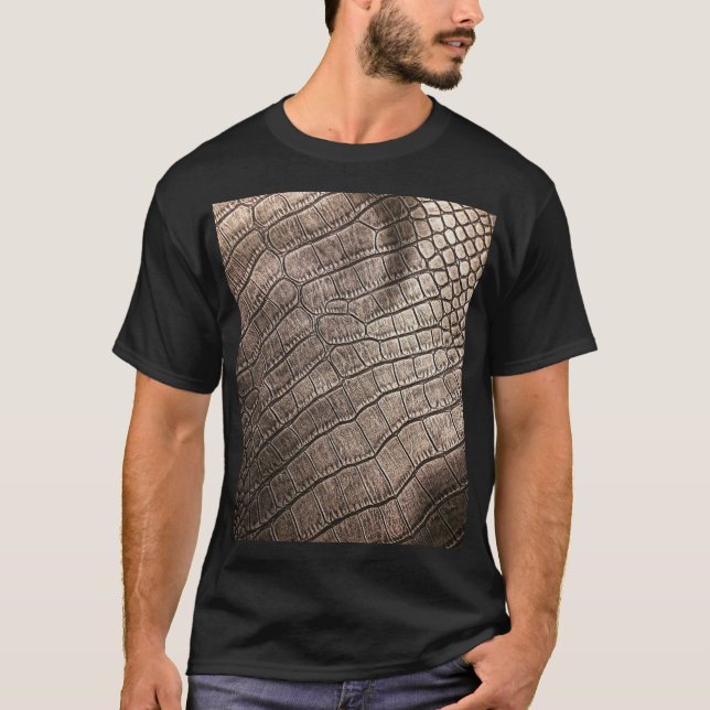 Elegant med närbeklädnad: Texturerat Mönster T Shirt (Framsida)