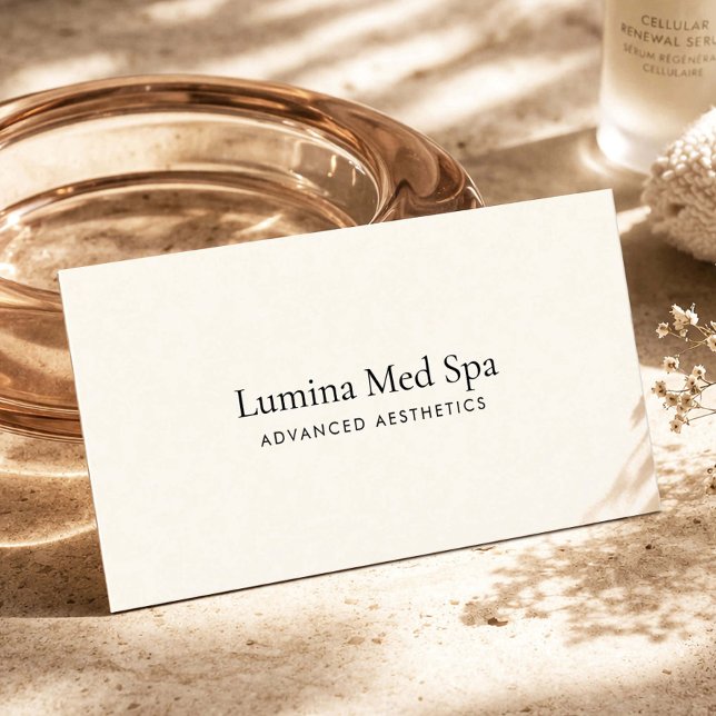 Elegant Med Spa Lyxvarum Ivory Visitkort (Skapare uppladdad)
