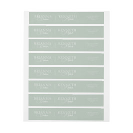 Elegant med vit modern och skript Bröllop Etikettband