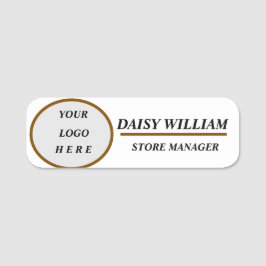 Elegant medarbetare namn bricka namnbricka