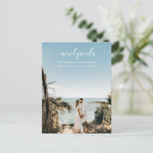Elegant - meddelande om enkel skriptfotografi Bröl Vykort