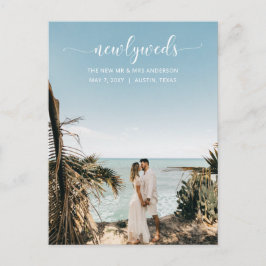 Elegant - meddelande om enkel skriptfotografi Bröl Vykort