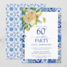 Elegant Medelhavet 60:e Födelsedagsfesten Lemon