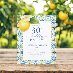 Elegant Medelhavet Lemon Blommigt 30års födelsedag