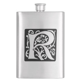 Elegant medeltida antikvitetMonogram för brev R Fickplunta