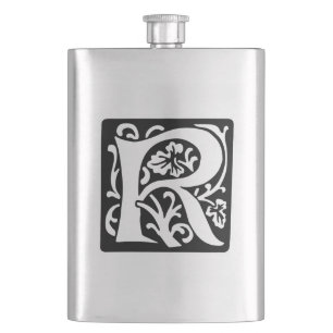 Elegant medeltida antikvitetMonogram för brev R Fickplunta