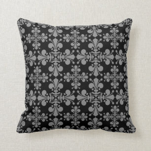 Elegant medeltida Fleur De Lis mönster Kudde
