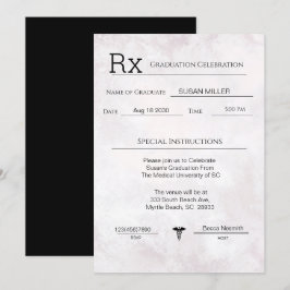 Elegant Medicinsk förskrivning Pad Studenten Inbjudningar