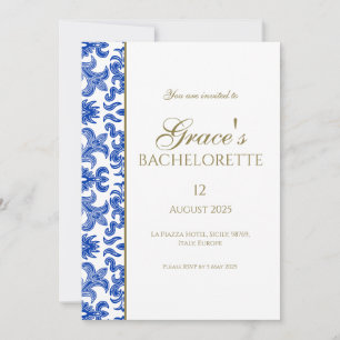 Elegant Mediterranean Bachelorette Inbjudningar