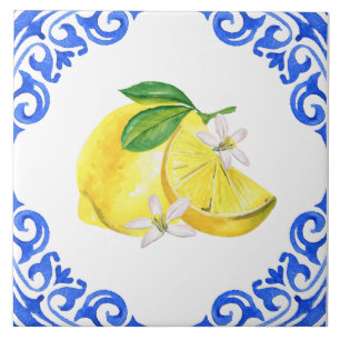 Elegant Mediterranean Italy Lemon Kakelplatta