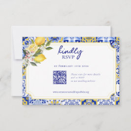 Elegant Mediterranean Lemon Bröllop QR code OSA