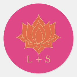 Elegant Mehndi Bröllop Classic Round Sticker Runt Klistermärke