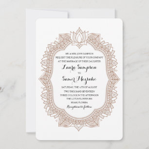 Elegant Mehndi Bröllop Inbjudningar