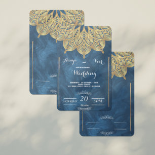 Elegant Mehndi bröllopsinbjudan Inbjudningar