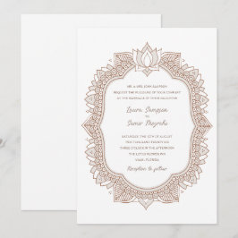 Elegant Mehndi bröllopsinbjudan Inbjudningar