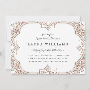 Elegant Mehndi-Möhippa Inbjudningar