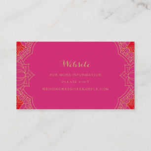 Elegant Mehndi-webbplatskort Visitkort