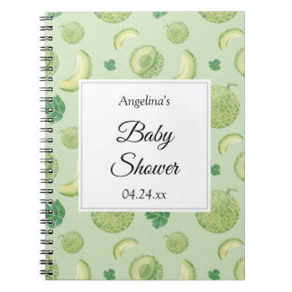 Elegant Melon Baby Shower Gift List Anteckningsbok