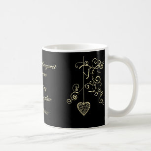 Elegant Memento för hjärtaguldbröllopårsdag Kaffemugg