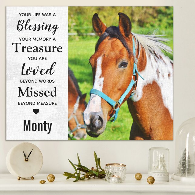 Elegant Memorial Anpassningsbar Modern minneshjälp Canvastryck (Skapare uppladdad)